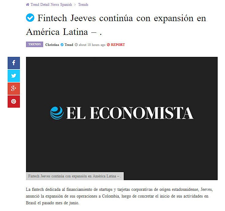 Fintech Jeeves contina con expansin en Amrica Latina  .